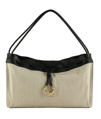 COCCINELLE Isabela Canvas Handbag Natural / Noir