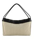 COCCINELLE Isabela Canvas Handbag Natural / Noir COCCINELLE Isabela Canvas Handbag Natural / Noir