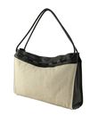 COCCINELLE Isabela Canvas Handbag Natural / Noir COCCINELLE Isabela Canvas Handbag Natural / Noir
