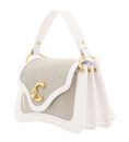 COCCINELLE C-Me Canvas Handbag Natural / Blanco COCCINELLE C-Me Canvas Handbag Natural / Blanco