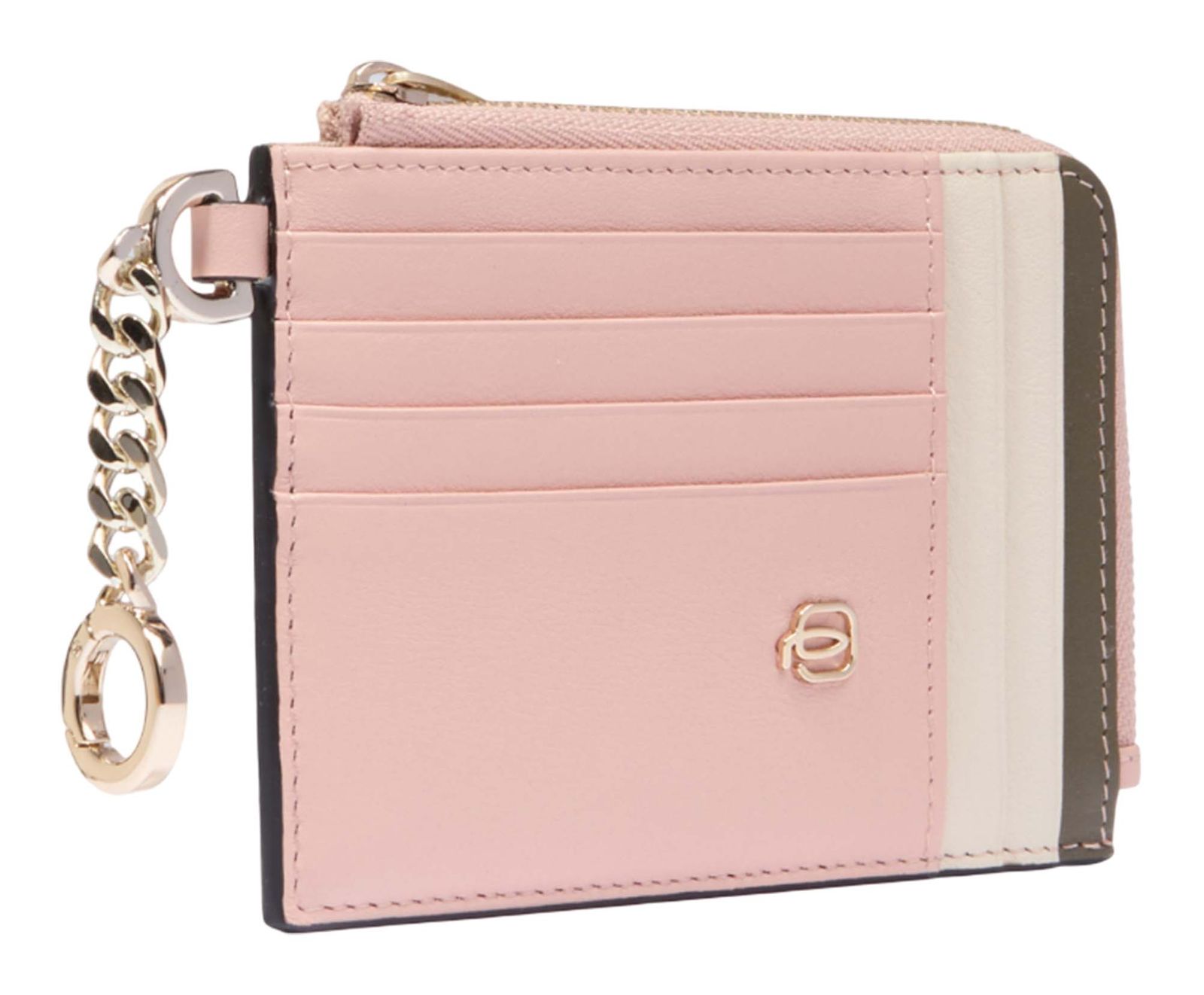 PIQUADRO Circle Coin Pouch RFID Pink - White PIQUADRO Circle Coin Pouch RFID Pink - White