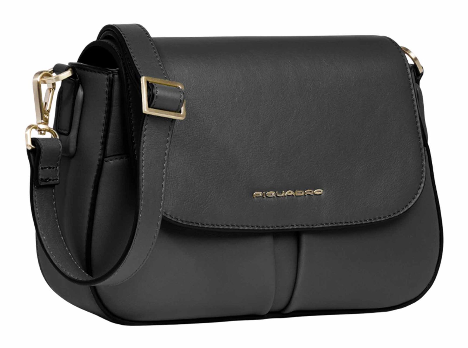 PIQUADRO Ashley Womens Shoulder Bag Black PIQUADRO Ashley Womens Shoulder Bag Black
