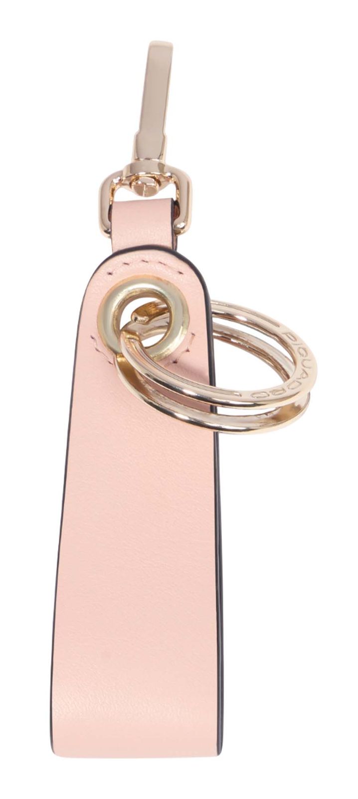 PIQUADRO Circle Keychain With Carabiner Hook Pink - White PIQUADRO Circle Keychain With Carabiner Hook Pink - White
