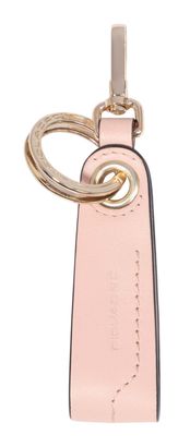PIQUADRO Circle Keychain With Carabiner Hook Pink - White