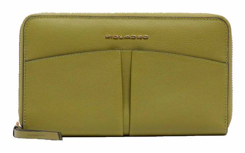 PIQUADRO Ashley Zip Around Women's Wallet RFID Lawn Green