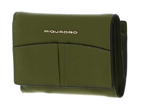 PIQUADRO Ashley Women's Trifold Wallet RFID Lawn Green PIQUADRO Ashley Women's Trifold Wallet RFID Lawn Green