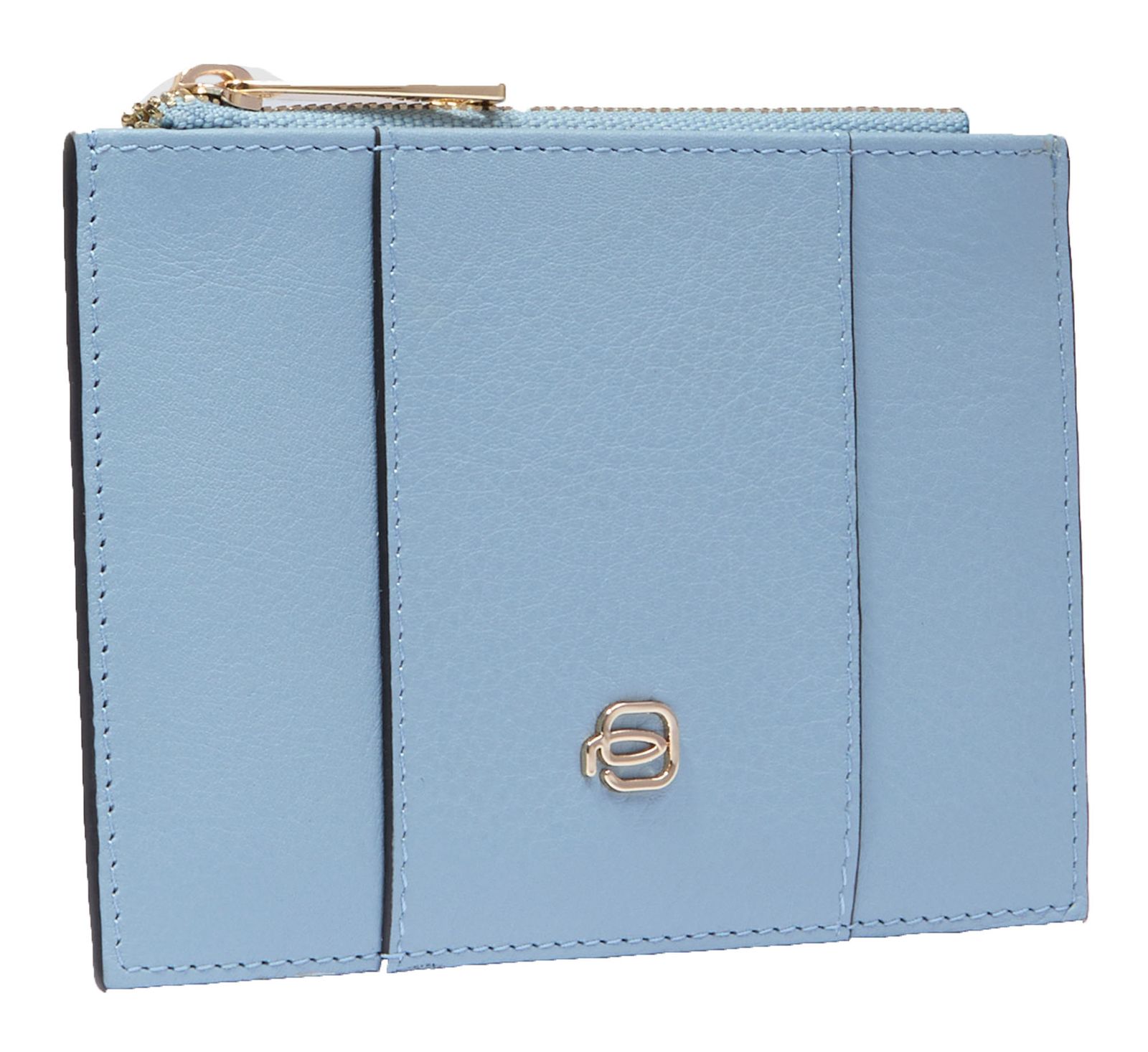 PIQUADRO Circle Slim Coin Pouch Light Blue - Beige PIQUADRO Circle Slim Coin Pouch Light Blue - Beige