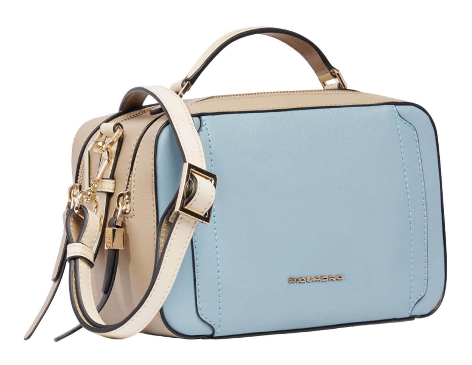 PIQUADRO Circle Camera Case Light Blue - Beige PIQUADRO Circle Camera Case Light Blue - Beige