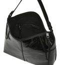 LIEBESKIND BERLIN Mila Lack Distressed Hobo Bag M Black LIEBESKIND BERLIN Mila Lack Distressed Hobo Bag M Black