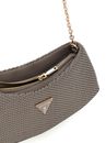 GUESS Phaedra Top Zip Shoulder Bag Dark Taupe