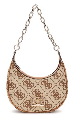 GUESS Circe Hobo Shoulder Bag Latte Logo