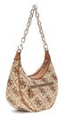 GUESS Circe Hobo Shoulder Bag Latte Logo