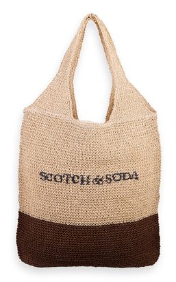 SCOTCH & SODA Oversized Straw Bag Natural