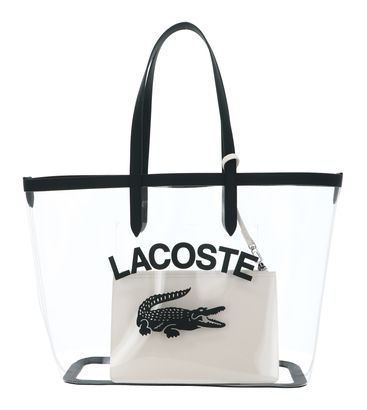 LACOSTE Shopping Bag L Transparent Sinople