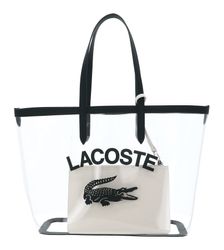 ★LACOSTE★ Women's Jelly Top Zipper Shopper Bag White Patte LACOSTE shopper bag Shopping Bag L | Buy bags, purses