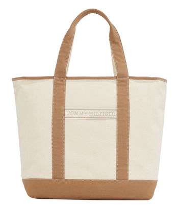 TOMMY HILFIGER TH Summer Canvas Tote Safari Canvas