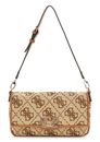 GUESS Circe Flap Shoulder Bag Latte Logo GUESS Circe Flap Shoulder Bag Latte Logo