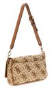 GUESS Circe Flap Shoulder Bag Latte Logo GUESS Circe Flap Shoulder Bag Latte Logo