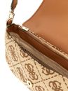 GUESS Circe Flap Shoulder Bag Latte Logo GUESS Circe Flap Shoulder Bag Latte Logo