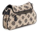 GUESS Beyza Flap Shoulder Bag Black Logo GUESS Beyza Flap Shoulder Bag Black Logo