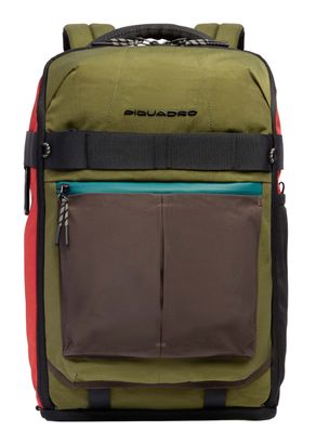 PIQUADRO Arne Backpack 15,6" Green - Orange