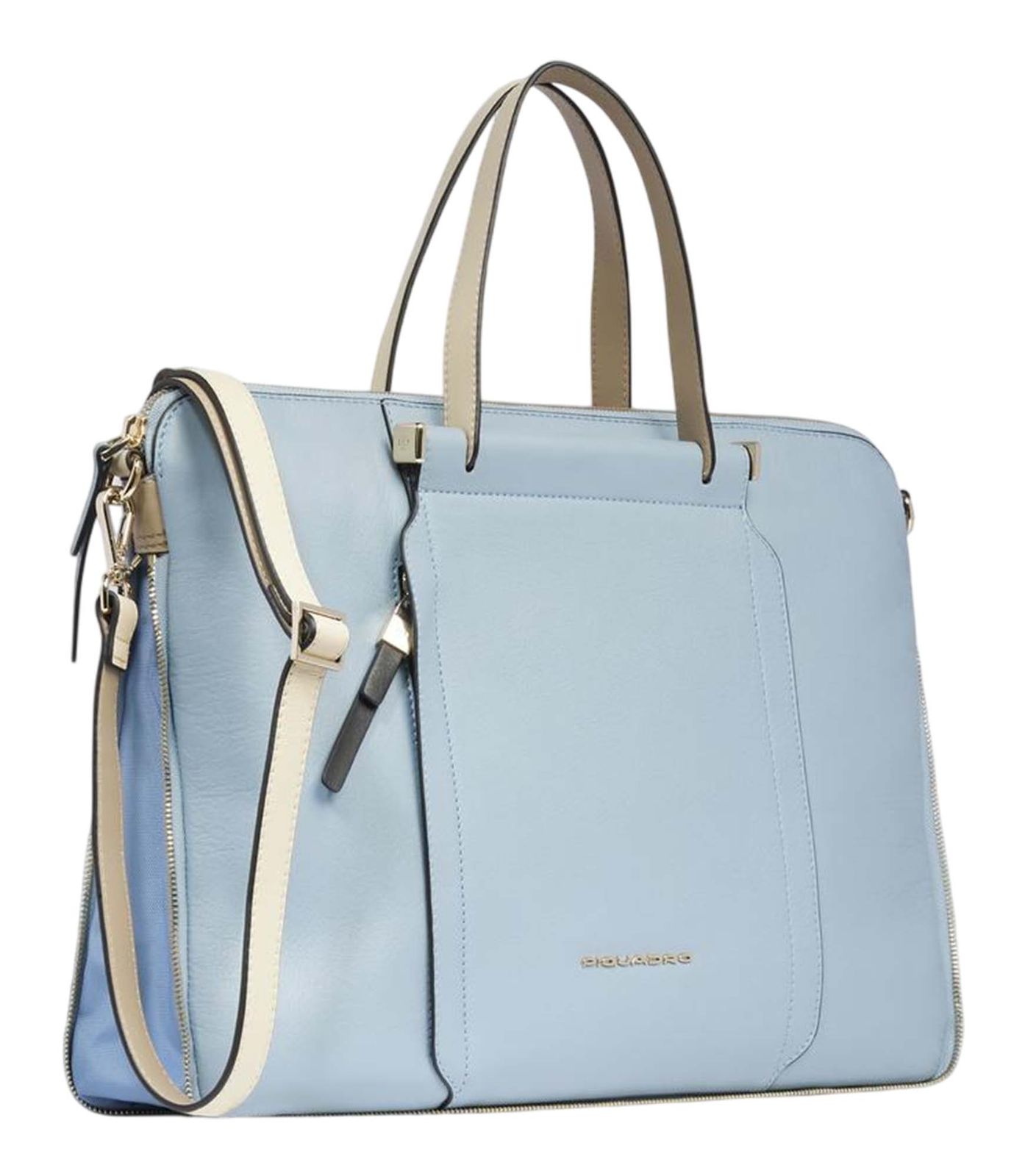 PIQUADRO Circle Computer And Tablet Briefcase Light Blue - Beige PIQUADRO Circle Computer And Tablet Briefcase Light Blue - Beige