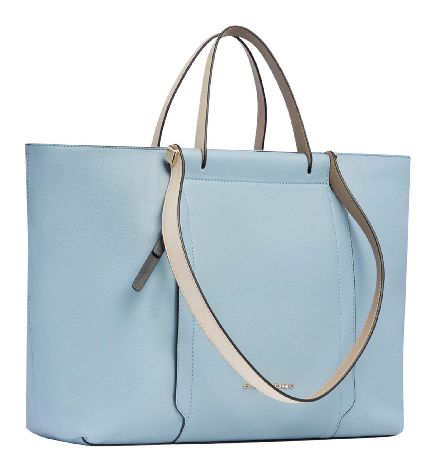 PIQUADRO Circle Tote 14" Light Blue - Beige PIQUADRO Circle Tote 14" Light Blue - Beige