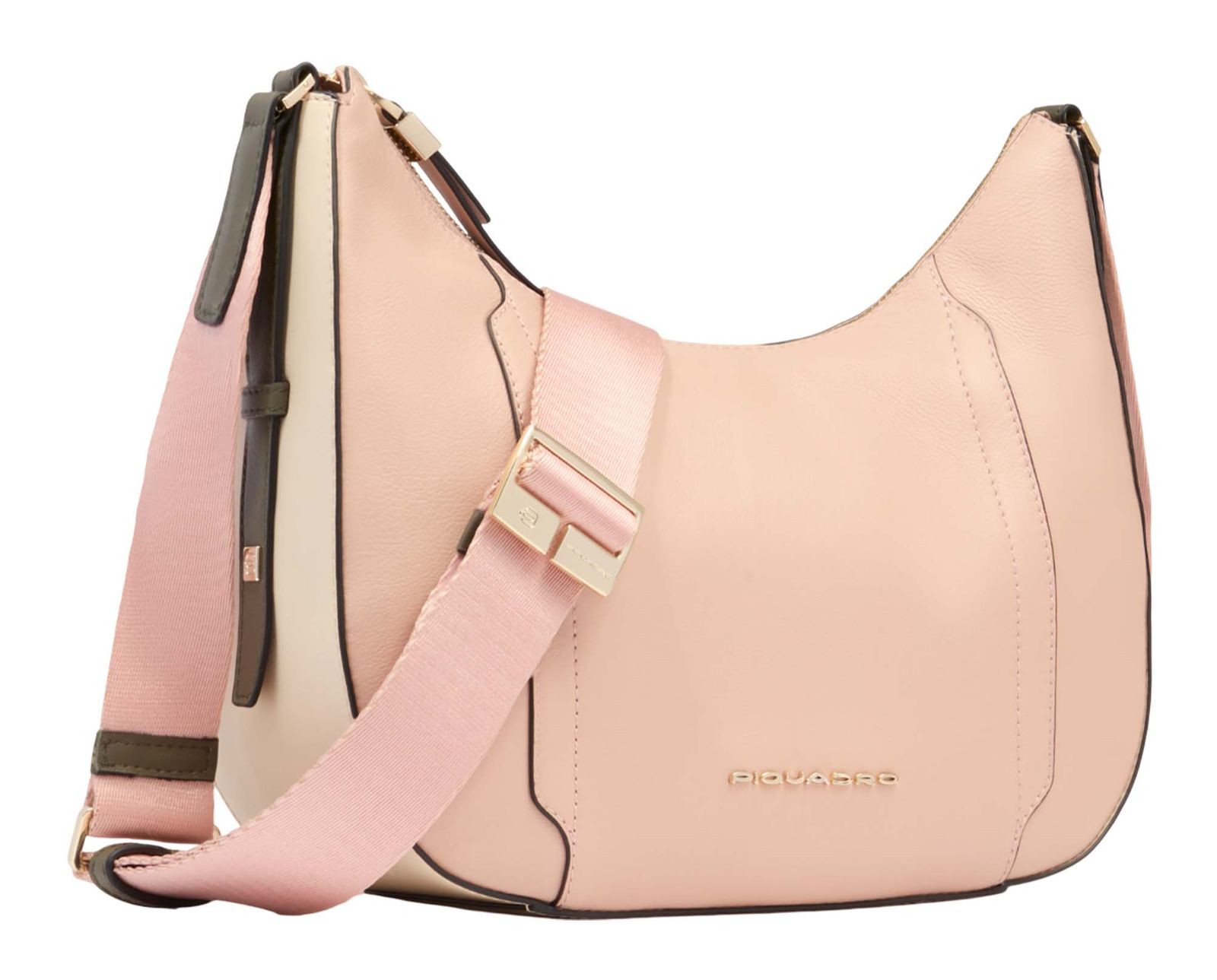 PIQUADRO Circle Shoulder Bag Pink - White PIQUADRO Circle Shoulder Bag Pink - White