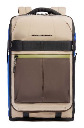 PIQUADRO Arne Backpack 15,6" Beige - Blue
