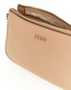 GUESS Noelle Double Pouch Crossbody Beige