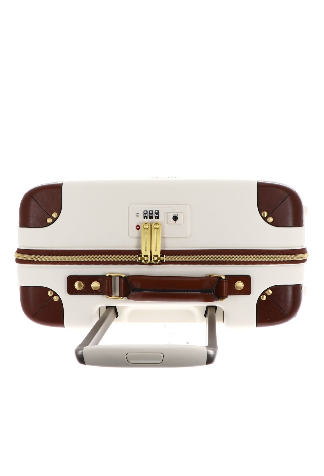 THE BRIDGE Story Viaggio Cabin Trolley S Naturale / Marrone / Oro THE BRIDGE Story Viaggio Cabin Trolley S Naturale / Marrone / Oro