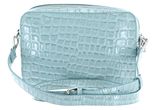 SEIDENFELT MANUFAKTUR Nesna Camera Bag Croco Print Ice Blue SEIDENFELT MANUFAKTUR Nesna Camera Bag Croco Print Ice Blue