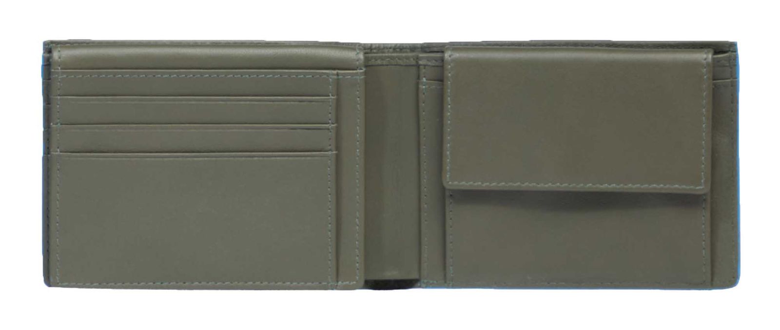 PIQUADRO Atlas Men's Wallet Flip Up ID Window RFID Olive Green PIQUADRO Atlas Men's Wallet Flip Up ID Window RFID Olive Green