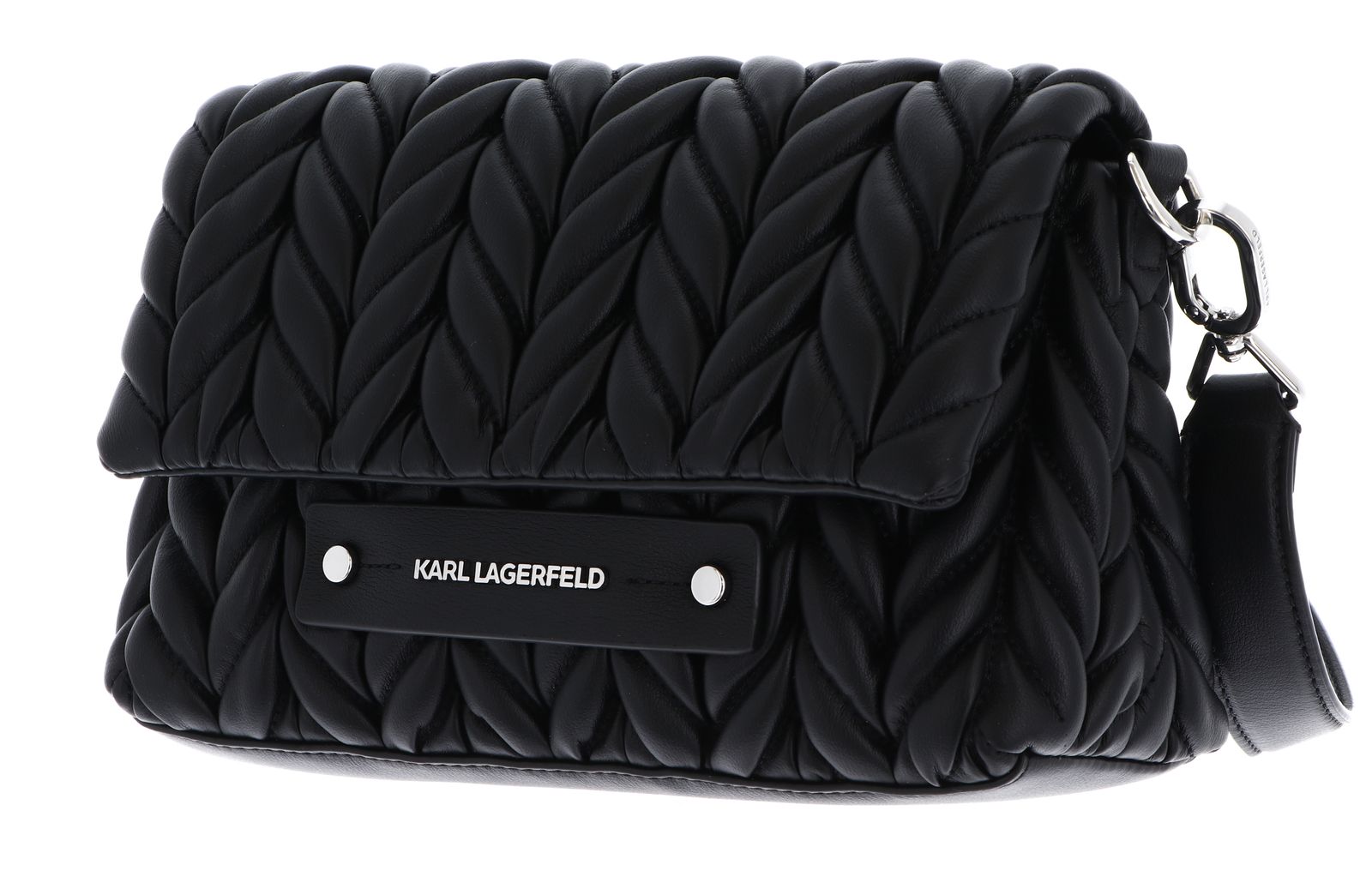 KARL LAGERFELD K / Weave Crossbody Bag Black - Nickel KARL LAGERFELD K / Weave Crossbody Bag Black - Nickel