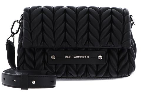 KARL LAGERFELD K / Weave Crossbody Bag Black - Nickel