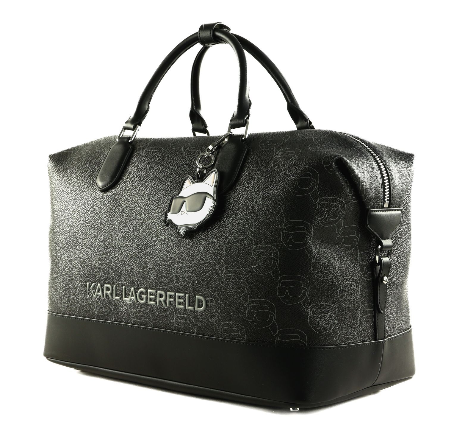 KARL LAGERFELD Ikon Mono cc Weekender Nft Aop Black KARL LAGERFELD Ikon Mono cc Weekender Nft Aop Black
