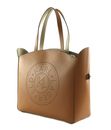 KARL LAGERFELD K / Circle Tote Bag with Pouch Dark Tan