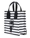 KARL LAGERFELD Ikon Stripes Tote Black - White