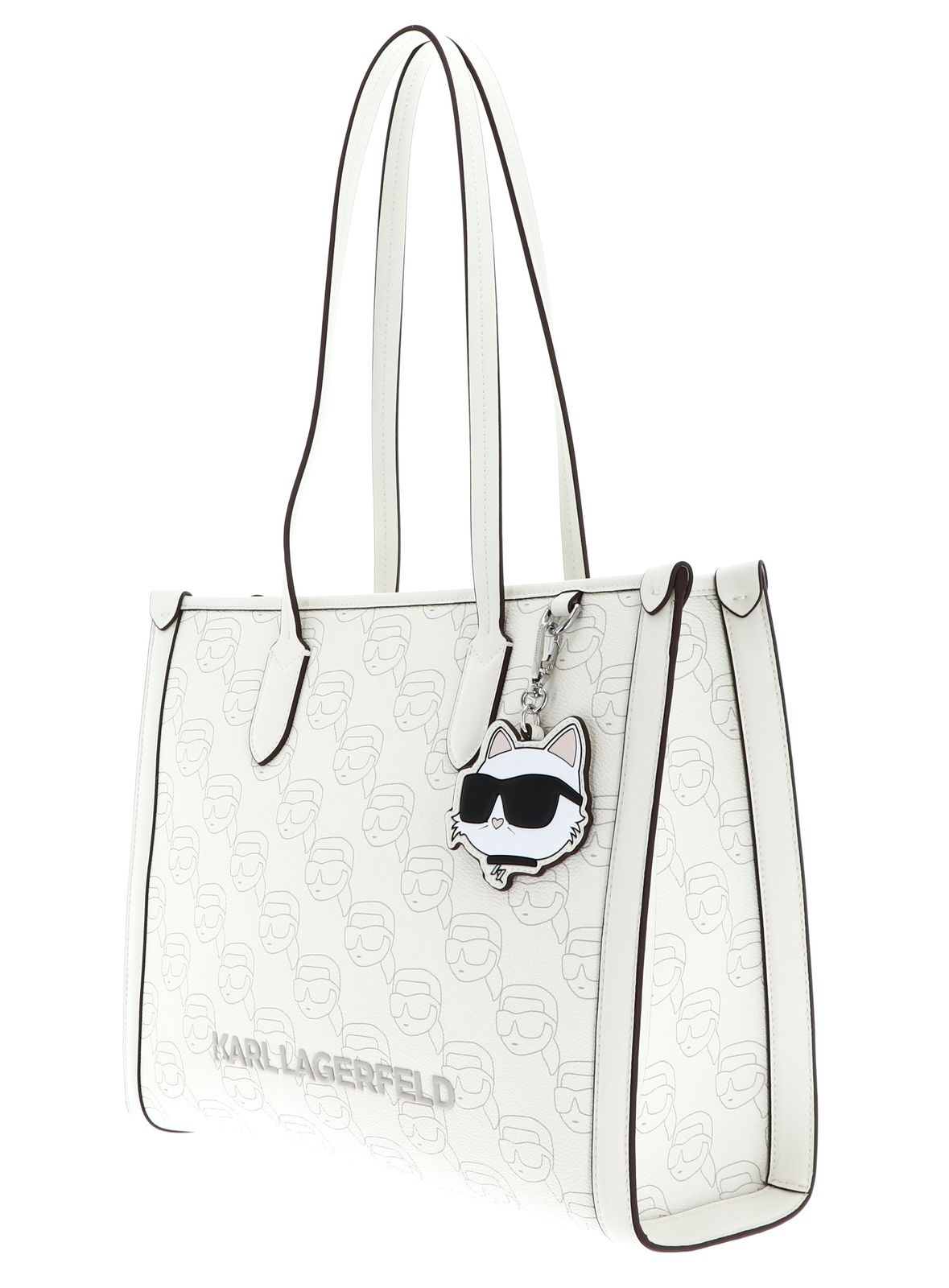 KARL LAGERFELD Ikon Mono CC Square Tote M Nft AOP Creme KARL LAGERFELD Ikon Mono CC Square Tote M Nft AOP Creme