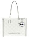 KARL LAGERFELD Ikon Mono CC Square Tote M Nft AOP Creme