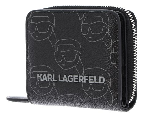 KARL LAGERFELD Ikon Bifold Wallet Nft Aop Black