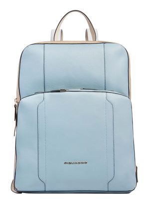 PIQUADRO Circle Expandable Womens's Laptop Backpack Light Blue - Beige