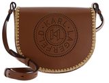 KARL LAGERFELD K / Circle Crossbody Saddle Raffia Whip Natural Tan KARL LAGERFELD K / Circle Crossbody Saddle Raffia Whip Natural Tan