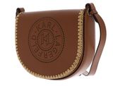 KARL LAGERFELD K / Circle Crossbody Saddle Raffia Whip Natural Tan KARL LAGERFELD K / Circle Crossbody Saddle Raffia Whip Natural Tan