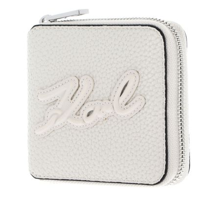 KARL LAGERFELD K / Skuare Zip Around Wallet M Cement