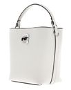 KARL LAGERFELD Ikon Pebble Bucket Bag Cream White