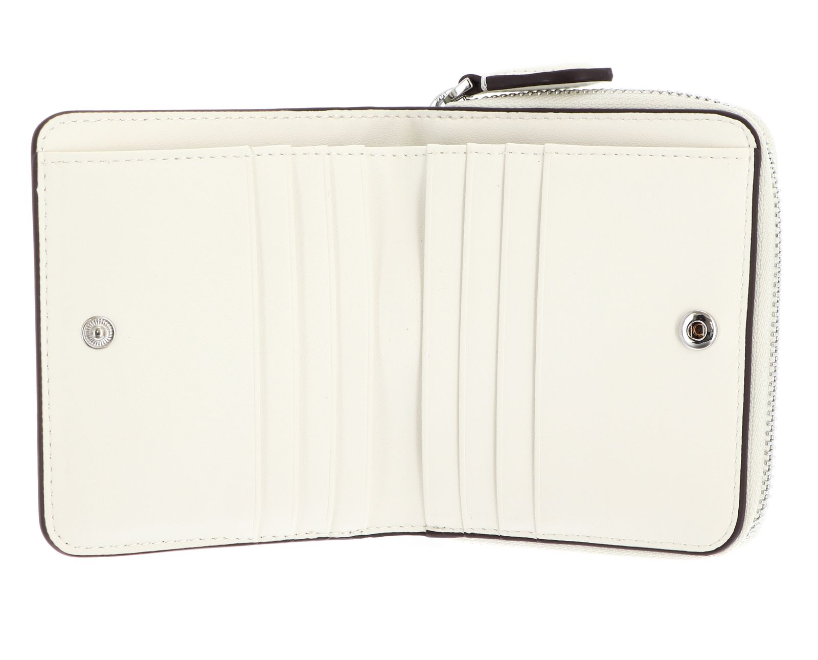 KARL LAGERFELD Ikon Bifold Wallet Cream White KARL LAGERFELD Ikon Bifold Wallet Cream White