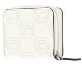 KARL LAGERFELD Ikon Bifold Wallet Cream White