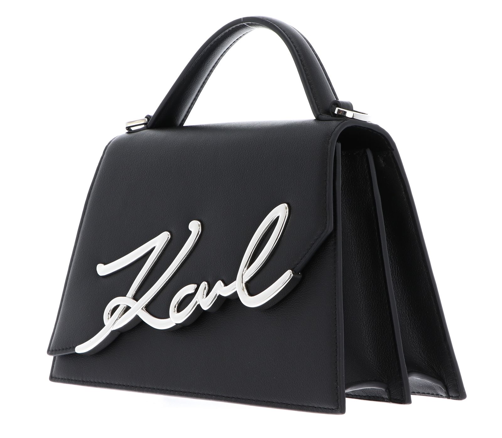 KARL LAGERFELD K / Signature 2.0 Crossbody Bag M Black / Nickel KARL LAGERFELD K / Signature 2.0 Crossbody Bag M Black / Nickel