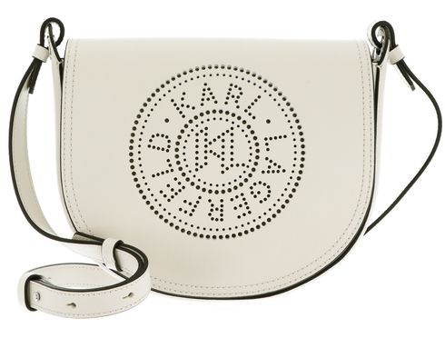 KARL LAGERFELD K / Circle Perforated Crossbody Bag Cement